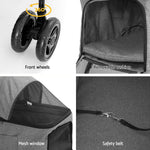 i.Pet Pet Stroller 2-tier Dog Pram Large Cat Carrier Travel Pushchair Foldable - Pet Care > Cat Supplies > Cat Carriers