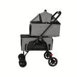 i.Pet Pet Stroller 2-tier Dog Pram Large Cat Carrier Travel Pushchair Foldable - Pet Care > Cat Supplies > Cat Carriers