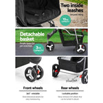 i.Pet Pet Stroller Dog Pram Cat Carrier Large Travel Pushchair Foldable 3 Wheels - Pet Care > Cat Supplies > Cat