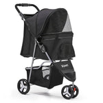 i.Pet Pet Stroller Dog Pram Cat Carrier Large Travel Pushchair Foldable 3 Wheels - Pet Care > Cat Supplies > Cat