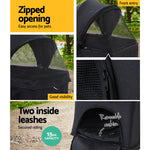 i.Pet Pet Stroller Dog Pram Cat Carrier Travel Large Pushchair Foldable 4 Wheels Black - Pet Care > Cat Supplies > Cat