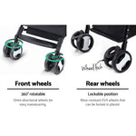 i.Pet Pet Stroller Dog Pram Cat Carrier Travel Large Pushchair Foldable 4 Wheels Black - Pet Care > Cat Supplies > Cat