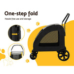 i.Pet Pet Stroller Dog Pram Large Carrier Cat Travel Foldable Strollers 4 Wheels Trolley - Pet Care > Cat Supplies >