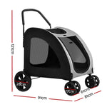 i.Pet Pet Stroller Dog Pram Large Carrier Cat Travel Foldable Strollers 4 Wheels Trolley - Pet Care > Cat Supplies >
