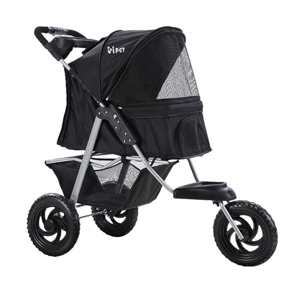 i.Pet Pet Stroller Dog Pram Large Cat Carrier Travel 3 Wheels Foldable Pushchair - Pet Care > Cat Supplies > Cat