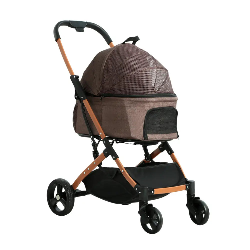 i.Pet Pet Stroller Dog Pram Large Cat Carrier Travel Foldable 4 Wheels Pushchair Double - Pet Care > Cat Supplies > Cat