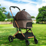 i.Pet Pet Stroller Dog Pram Large Cat Carrier Travel Foldable 4 Wheels Pushchair Double - Pet Care > Cat Supplies > Cat