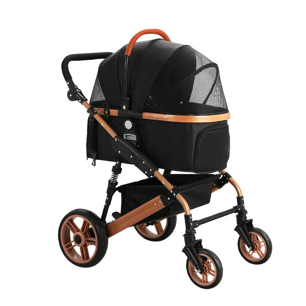 i.Pet Pet Stroller Dog Pram Large Cat Carrier Travel Foldable Pushchair 4 Wheels - Pet Care > Cat Supplies > Cat