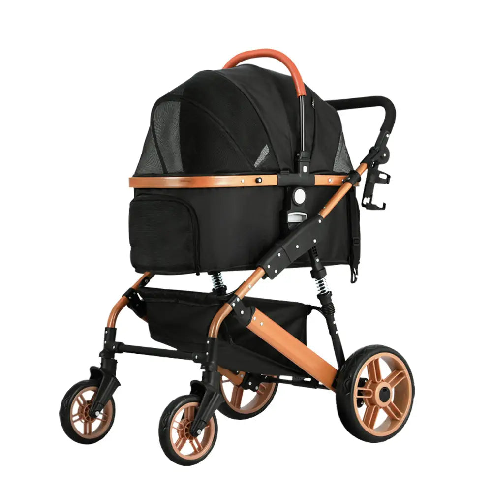 i.Pet Pet Stroller Dog Pram Large Cat Carrier Travel Foldable Pushchair 4 Wheels - Pet Care > Cat Supplies > Cat