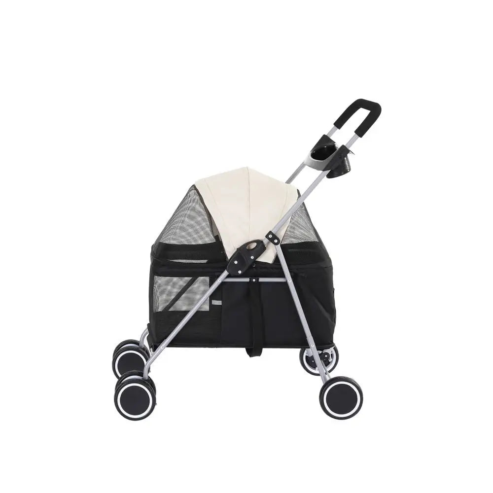i.Pet Pet Stroller Pram Dog Cat Carrier Cage Large Travel Pushchair Foldable 4 Wheels - Pet Care > Cat Supplies > Cat