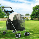 i.Pet Pet Stroller Pram Dog Cat Carrier Cage Large Travel Pushchair Foldable 4 Wheels - Pet Care > Cat Supplies > Cat