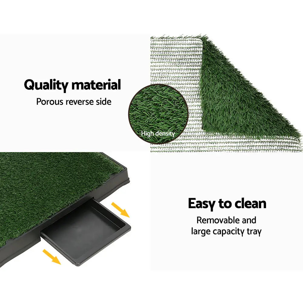 i.Pet Pet Training Pad Dog Potty Toilet Large Loo Portable With Tray Grass Mat - Pet Care > Dog Supplies > Dog Training