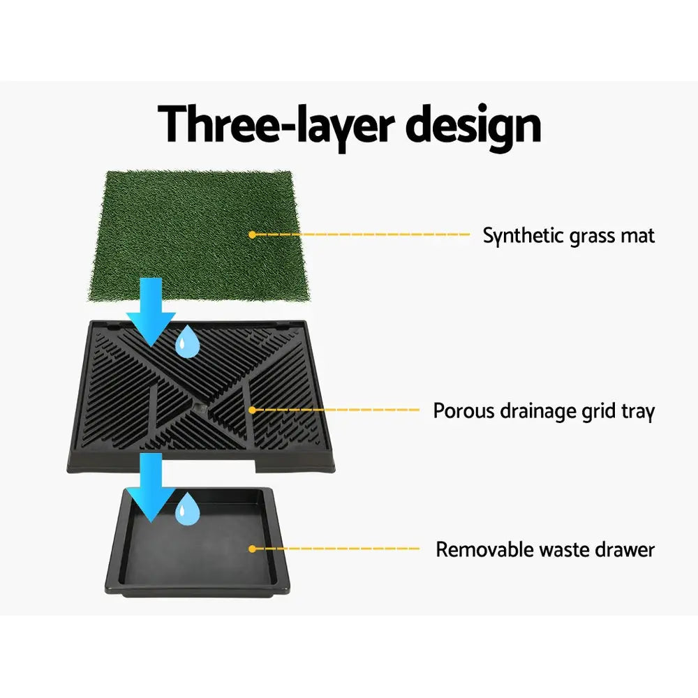 i.Pet Pet Training Pad Dog Potty Toilet Large Loo Portable With Tray Grass Mat - Pet Care > Dog Supplies > Dog Training