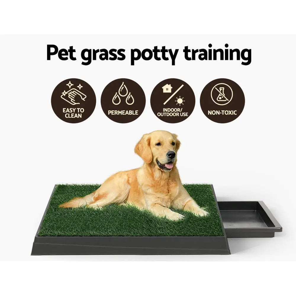 i.Pet Pet Training Pad Dog Potty Toilet Large Loo Portable With Tray Grass Mat - Pet Care > Dog Supplies > Dog Training