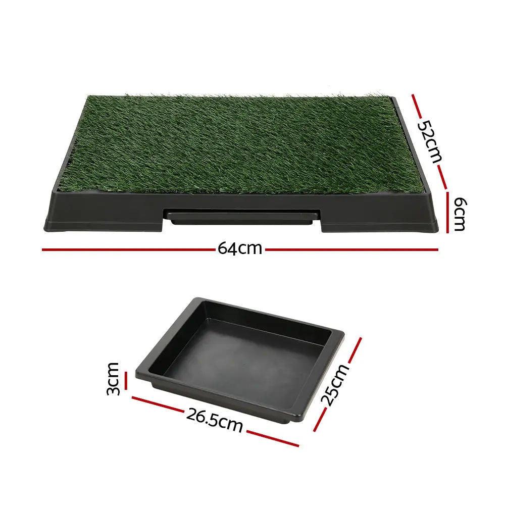 i.Pet Pet Training Pad Dog Potty Toilet Large Portable With Tray Grass 2 Mats - Pet Care > Dog Supplies > Dog Training