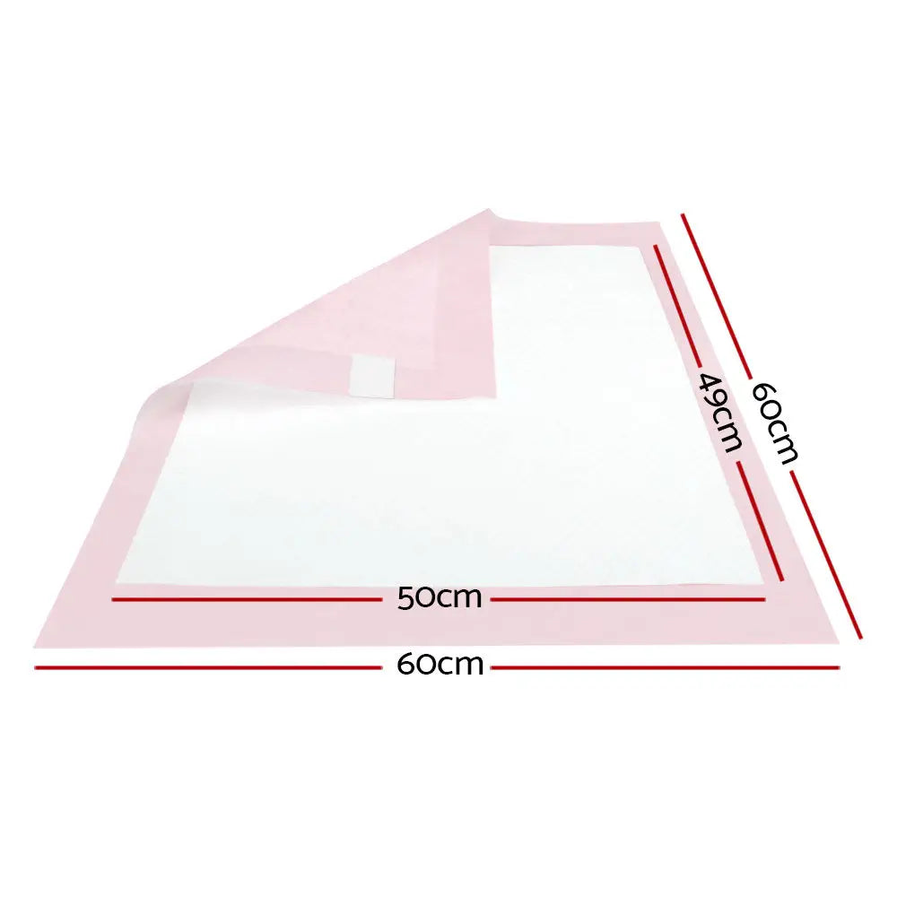 i.Pet Pet Training Pads 400pcs 60x60cm Puppy Dog Toilet Pee Indoor Super Absorbent Pink - Pet Care > Dog Supplies > Dog