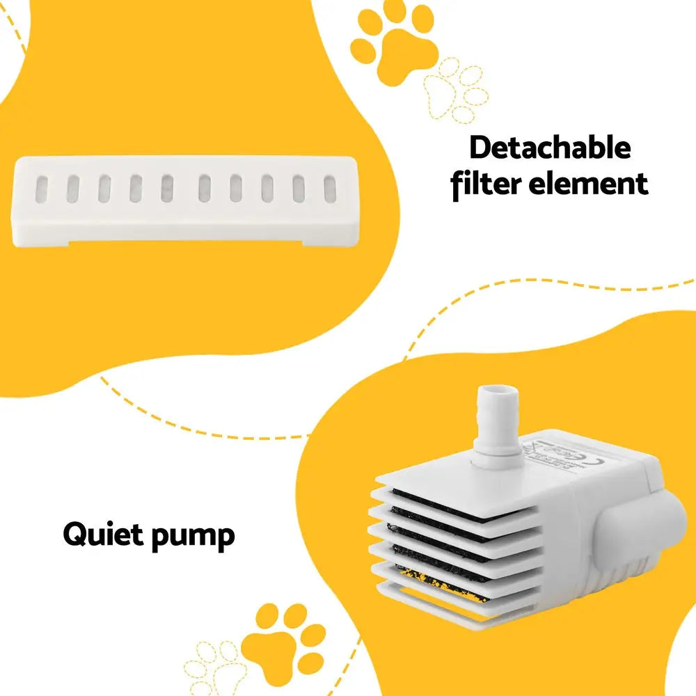 i.Pet Pet Water Fountain Feeder Dispenser Filter Dog Cat Drinking Automatic 2.2L - Pet Care > Cat Supplies > Cat Bowls