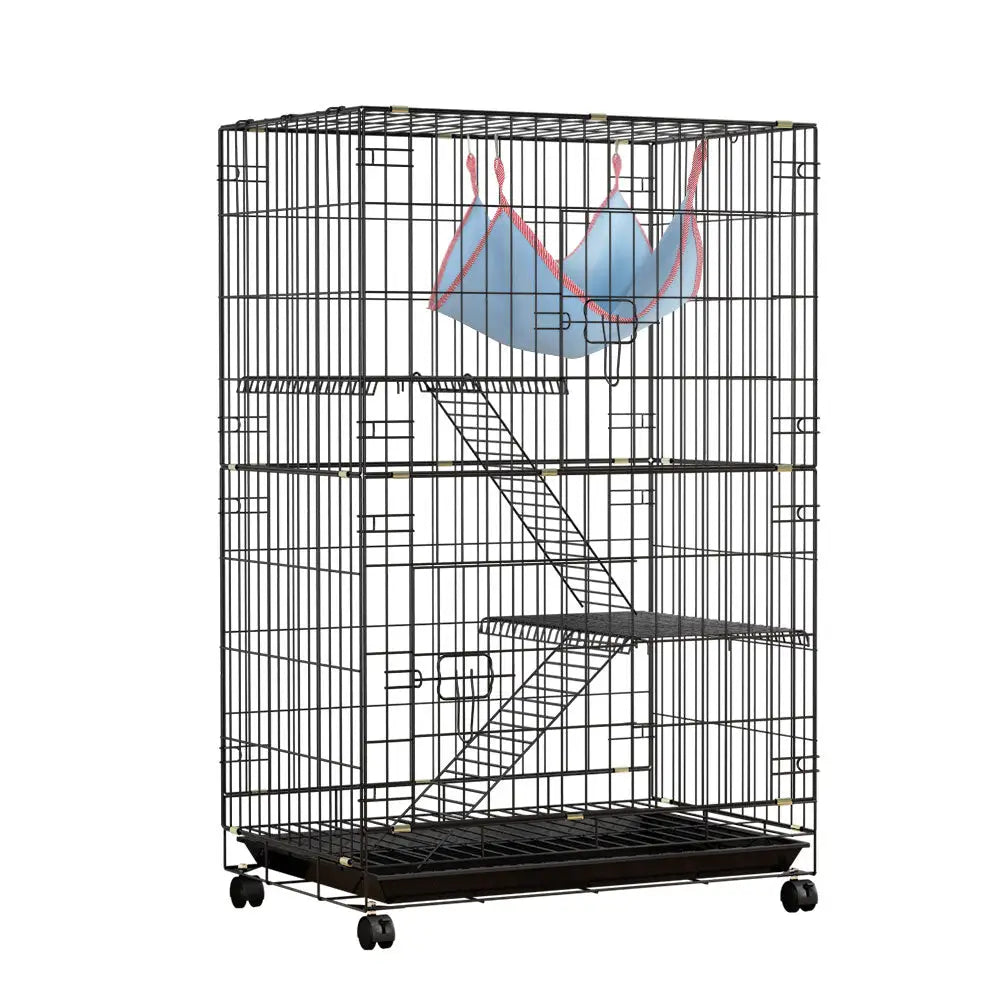 i.Pet Rabbit Cage 100cm Hutch 3 Level Indoor Guinea Pig Ferret - Pet Care > Coops & Hutches > Small Animal Habitats &