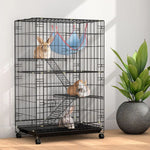 i.Pet Rabbit Cage 100cm Hutch 3 Level Indoor Guinea Pig Ferret - Pet Care > Coops & Hutches > Small Animal Habitats &