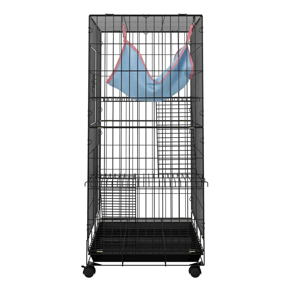 i.Pet Rabbit Cage 100cm Hutch 3 Level Indoor Guinea Pig Ferret - Pet Care > Coops & Hutches > Small Animal Habitats &
