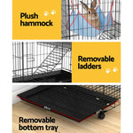 i.Pet Rabbit Cage 100cm Hutch 3 Level Indoor Guinea Pig Ferret - Pet Care > Coops & Hutches > Small Animal Habitats &