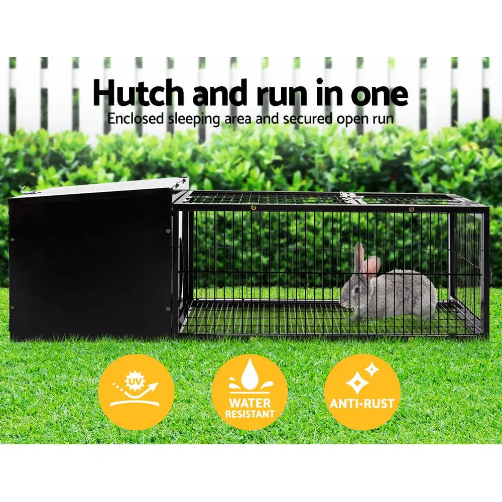 i.Pet Rabbit Cage 122x52cm Hutch Enclosure Carrier Metal - Pet Care > Coops & Hutches > Small Animal Habitats & Cages