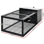 i.Pet Rabbit Cage 122x52cm Hutch Enclosure Carrier Metal - Pet Care > Coops & Hutches > Small Animal Habitats & Cages