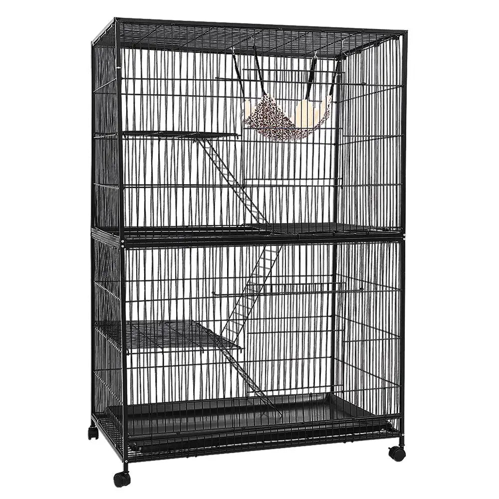 i.Pet Rabbit Cage 142cm Hutch 4 Level Bird Guinea Pig Ferret - Pet Care > Coops & Hutches > Small Animal Habitats &