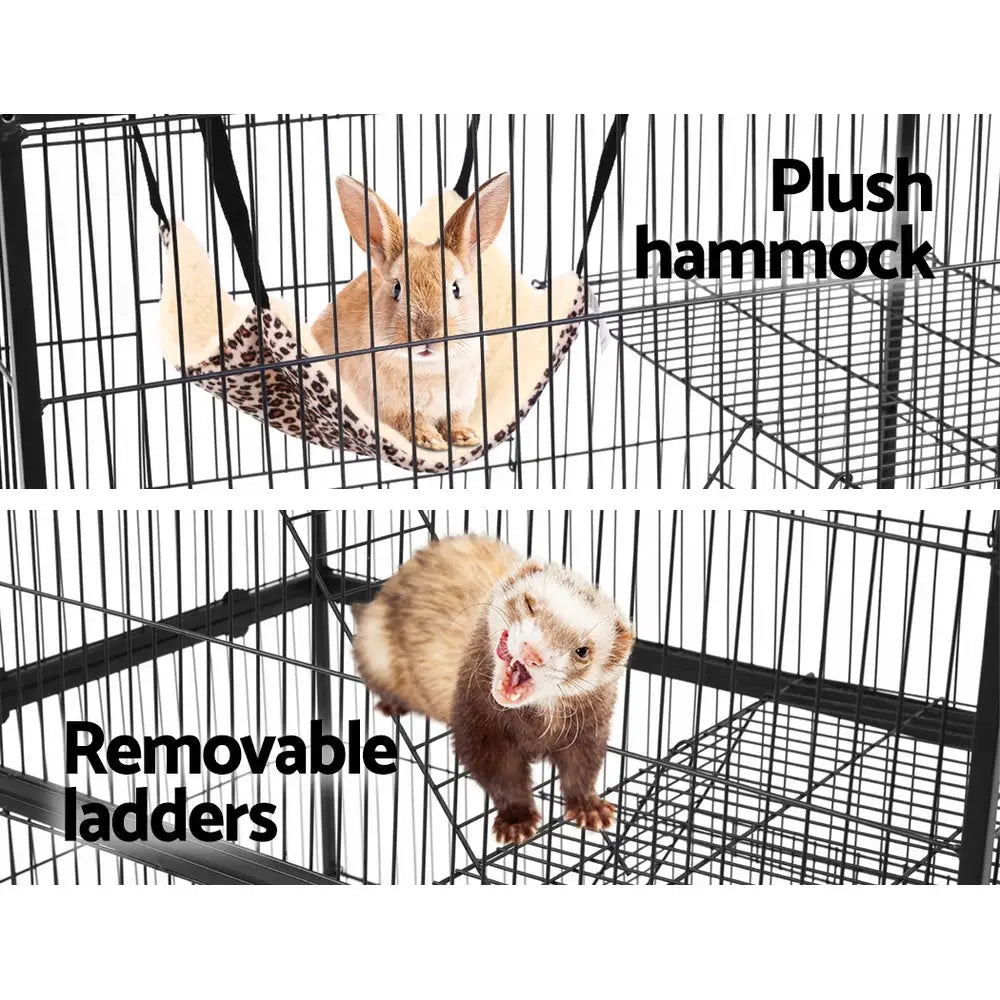 i.Pet Rabbit Cage 142cm Hutch 4 Level Bird Guinea Pig Ferret - Pet Care > Coops & Hutches > Small Animal Habitats &