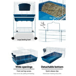 i.Pet Rabbit Cage Hutch 106cm Indoor Enclosure Carrier - Pet Care > Coops & Hutches > Small Animal Habitats & Cages