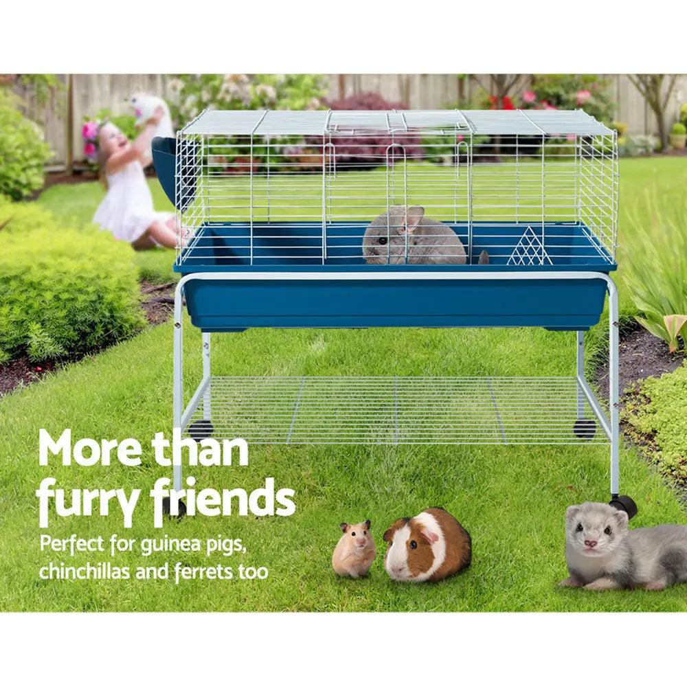 i.Pet Rabbit Cage Hutch 106cm Indoor Enclosure Carrier - Pet Care > Coops & Hutches > Small Animal Habitats & Cages