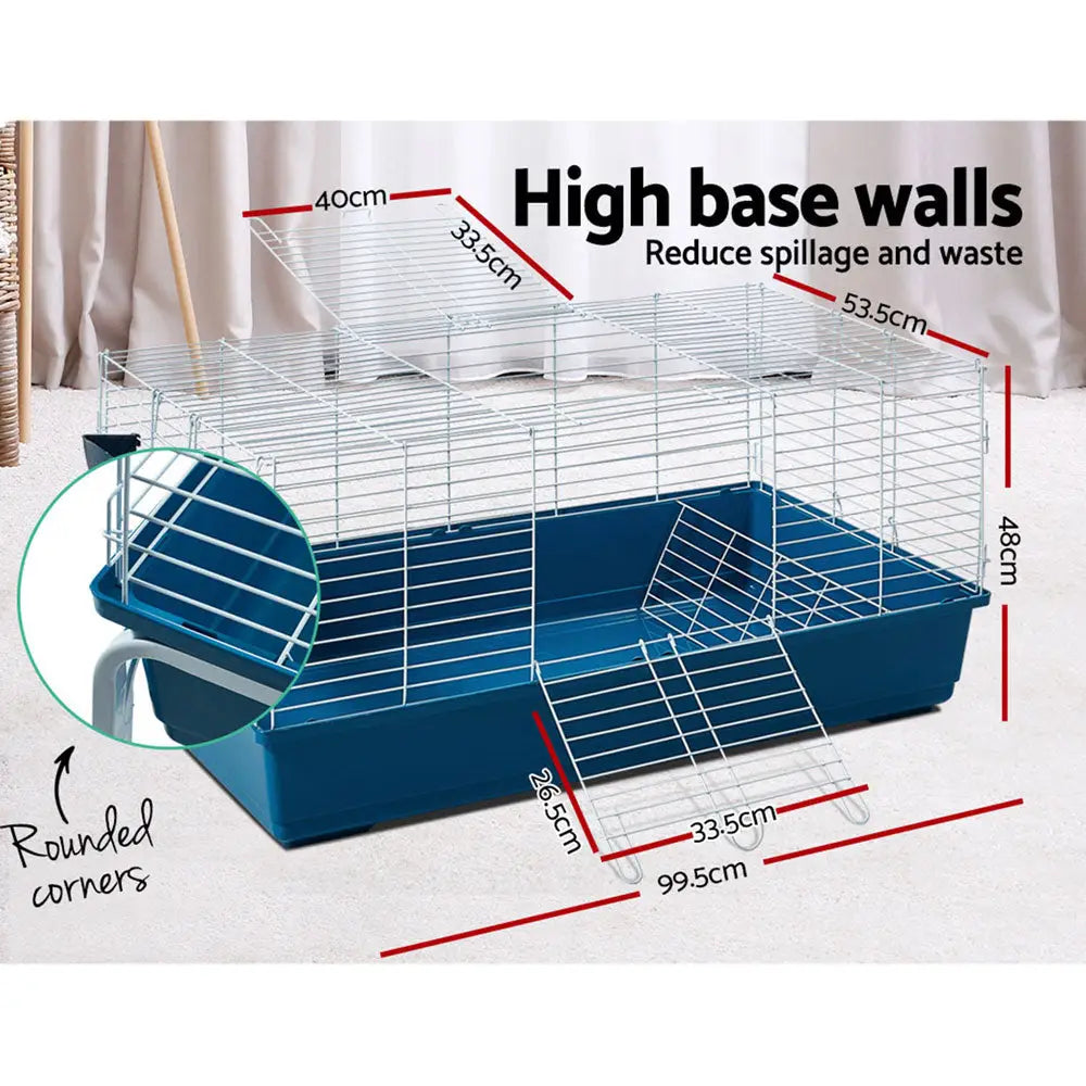 i.Pet Rabbit Cage Hutch 106cm Indoor Enclosure Carrier - Pet Care > Coops & Hutches > Small Animal Habitats & Cages