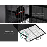 i.Pet Rabbit Cage Hutch 162x60cm Enclosure Metal - Pet Care > Coops & Hutches > Small Animal Habitats & Cages