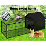 i.Pet Rabbit Cage Hutch 162x60cm Enclosure Metal - Pet Care > Coops & Hutches > Small Animal Habitats & Cages
