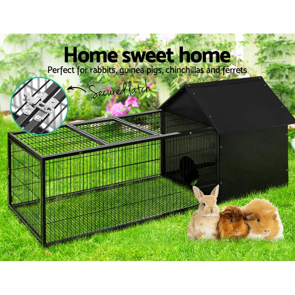 i.Pet Rabbit Cage Hutch 162x60cm Enclosure Metal - Pet Care > Coops & Hutches > Small Animal Habitats & Cages