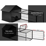 i.Pet Rabbit Cage Hutch 162x60cm Enclosure Metal - Pet Care > Coops & Hutches > Small Animal Habitats & Cages