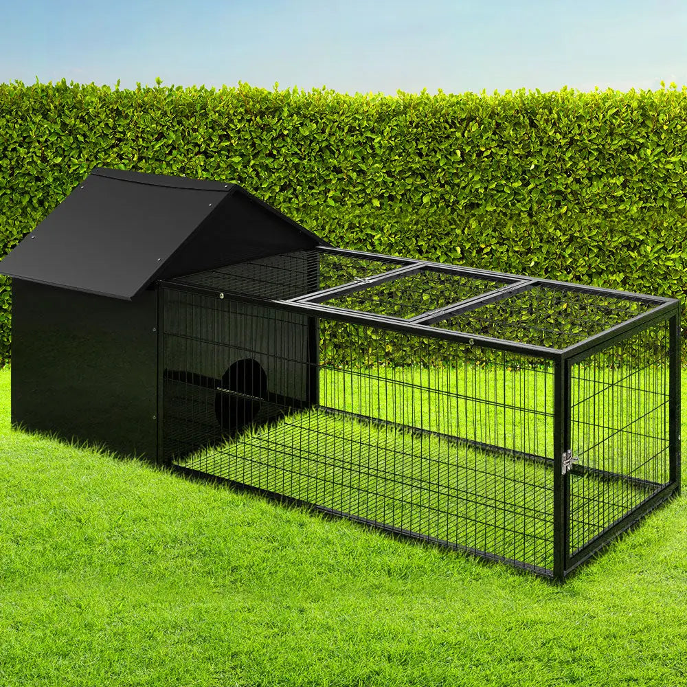 i.Pet Rabbit Cage Hutch 162x60cm Enclosure Metal - Pet Care > Coops & Hutches > Small Animal Habitats & Cages