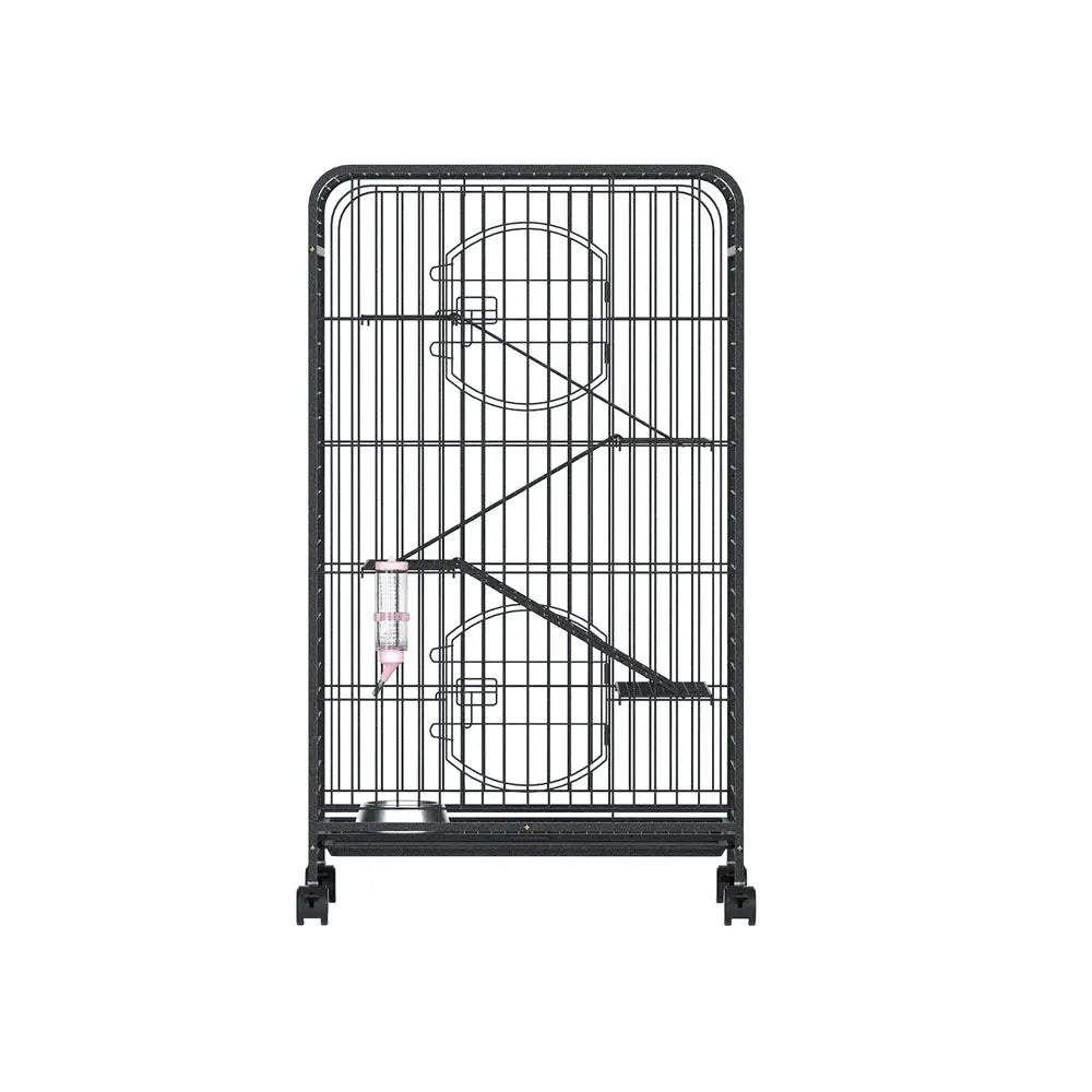 i.Pet Rabbit Cage Indoor Hutch Guinea Pig Bird Ferret Cat Hamster 110cm 4 Level - Pet Care > Coops & Hutches > Small