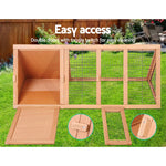 i.Pet Rabbit Hutch 119cm x 51cm x 44cm Chicken Coop Large Run Wooden Cage Outdoor - Pet Care > Coops & Hutches > Small