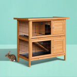 i.Pet Rabbit Hutch 91.5cm x 45cm x 82cm Chicken Coop Large Wooden House Run Cage Pet Bunny - Pet Care > Coops & Hutches