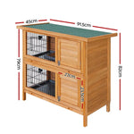 i.Pet Rabbit Hutch 91.5cm x 45cm x 82cm Chicken Coop Large Wooden House Run Cage Pet Bunny - Pet Care > Coops & Hutches