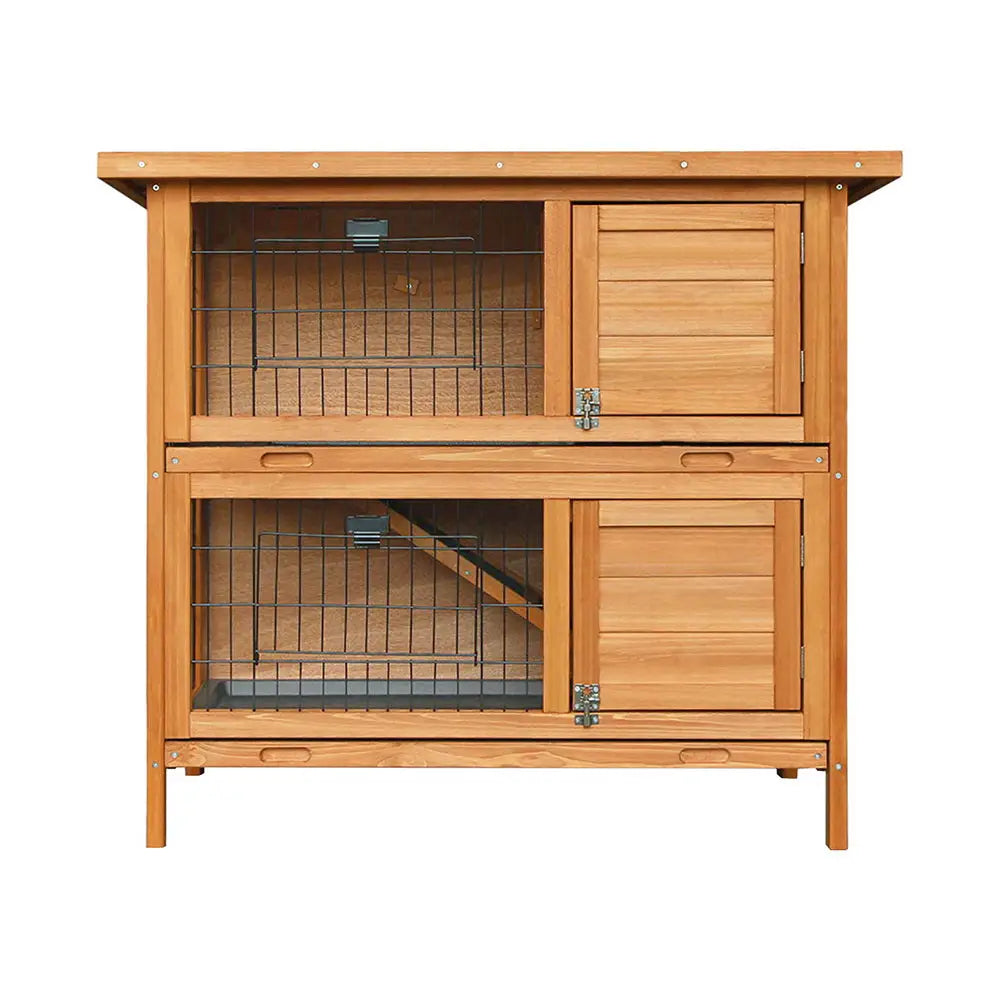 i.Pet Rabbit Hutch 91.5cm x 45cm x 82cm Chicken Coop Large Wooden House Run Cage Pet Bunny - Pet Care > Coops & Hutches
