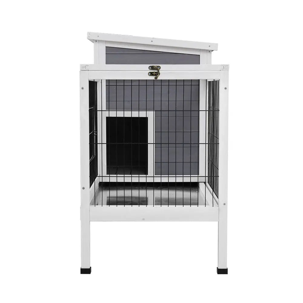 i.Pet Rabbit Hutch 97cm x 49cm x 86cm Chicken Coop Large Run Wooden Outdoor Cage House - Home & Garden > Shading