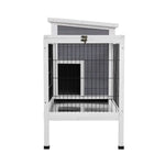 i.Pet Rabbit Hutch 97cm x 49cm x 86cm Chicken Coop Large Run Wooden Outdoor Cage House - Home & Garden > Shading