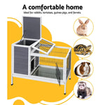 i.Pet Rabbit Hutch 97cm x 49cm x 86cm Chicken Coop Large Run Wooden Outdoor Cage House - Home & Garden > Shading