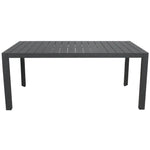 Iberia 178cm Aluminium Outdoor Dining Table Charcoal - Furniture > Outdoor