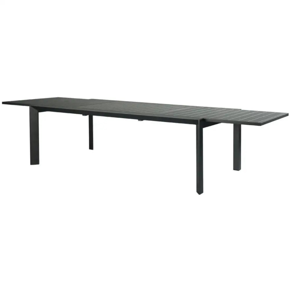Iberia 230-345cm Aluminium Outdoor Extensible Dining Table Charcoal - Furniture > Outdoor