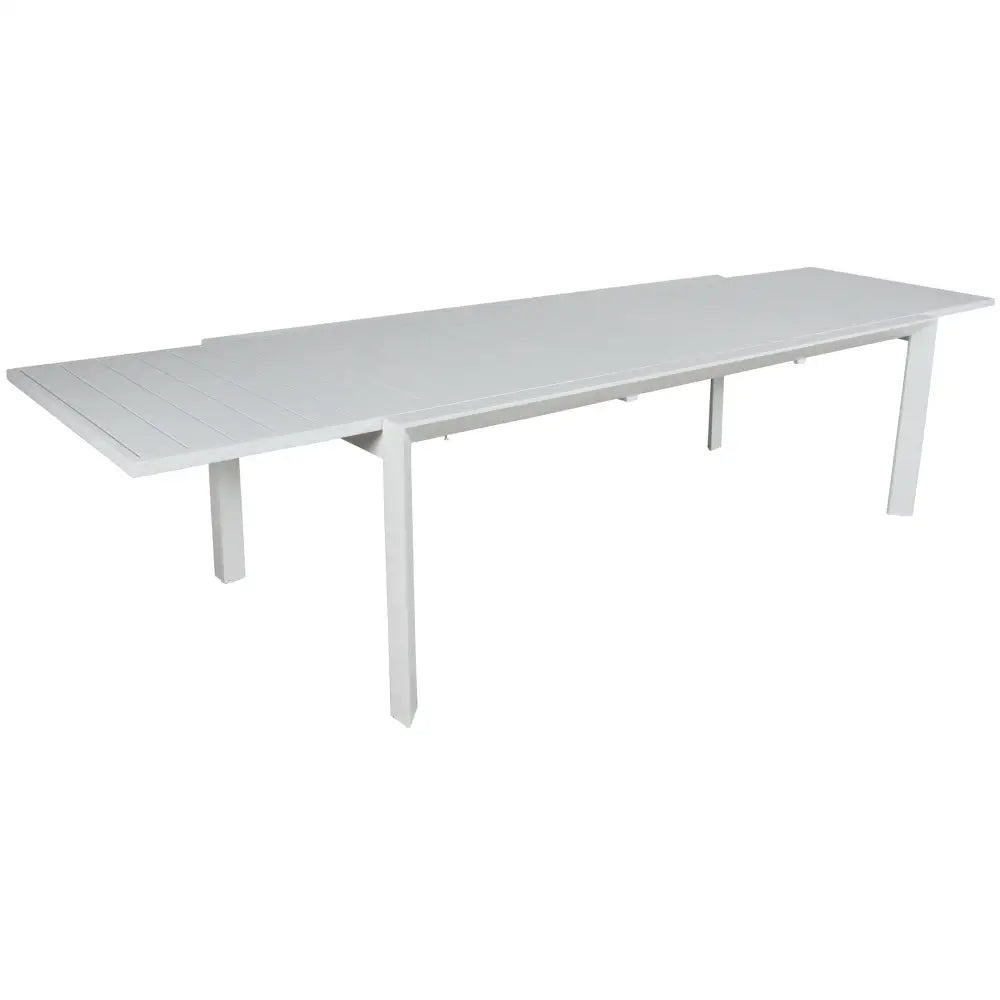 Iberia 230-345cm Aluminium Outdoor Extensible Dining Table White - Furniture > Outdoor