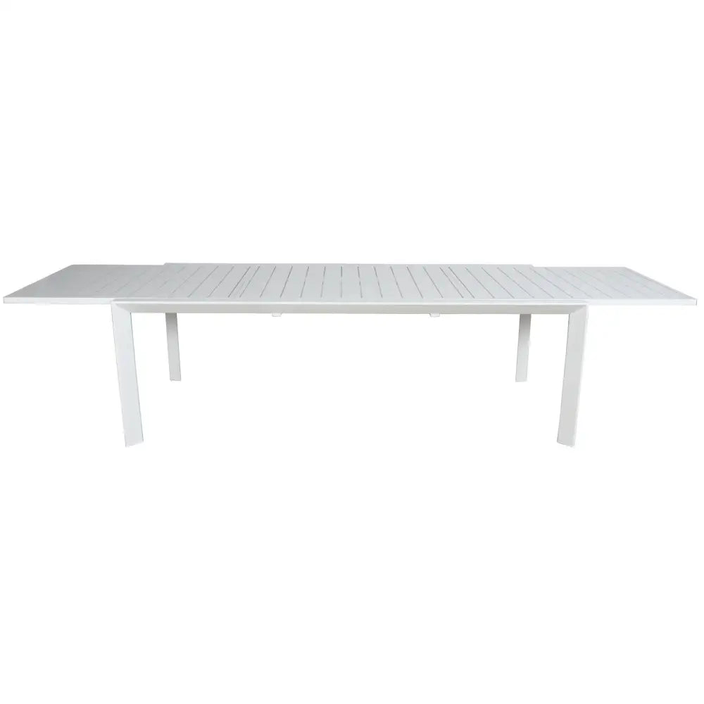 Iberia 230-345cm Aluminium Outdoor Extensible Dining Table White - Furniture > Outdoor