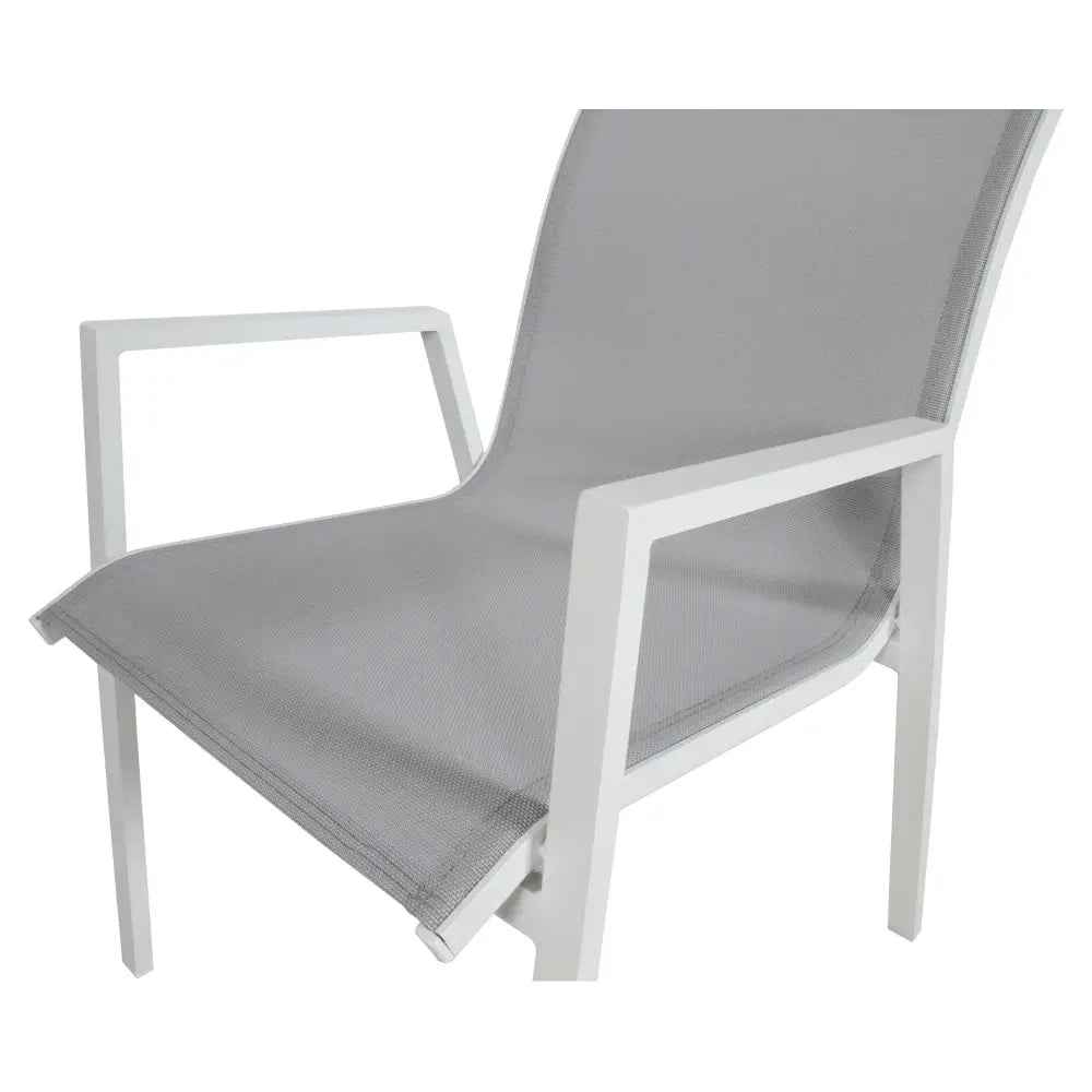 Iberia 8pc Set Aluminium Outdoor Dining Table Chair White - Furniture > Outdoor